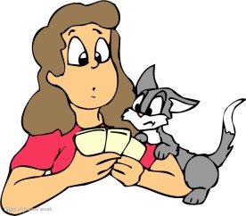 矢量美女和猫