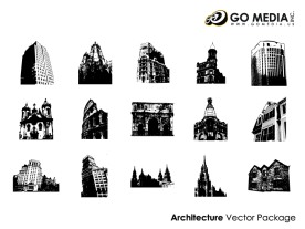 出品矢量素材-欧式古建筑