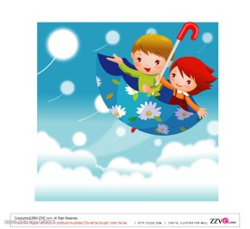 韩国幼儿园卡通风格矢量