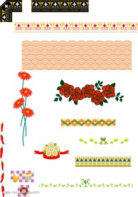 边角花纹
