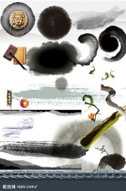 房产广告-水墨元素合集