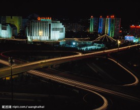 北京建筑,北京道路夜景