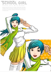 矢量女生插画042