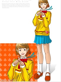 矢量女生插画046