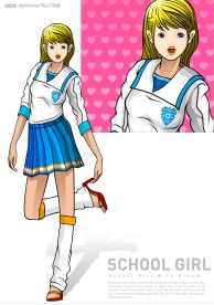 矢量女生插画047