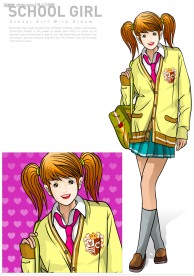 矢量女生插画059