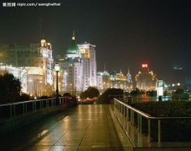 北京建筑,夜景道路