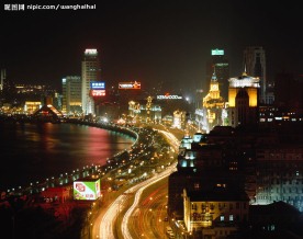 北京建筑,夜景道路