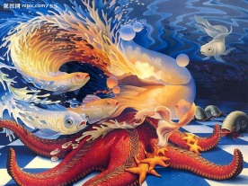 精美奇妙的动物画：海底世界