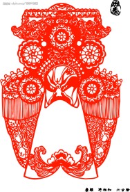 矢量京剧脸谱剪纸系列