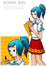 矢量女生插画066