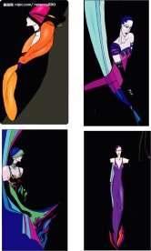 欧美时装装饰画