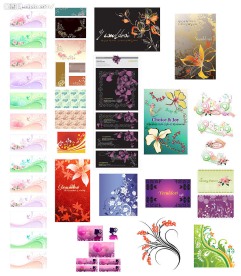 矢量花纹元素 背景 装饰花纹 平铺背景 时尚花纹 矢量花卉 抽象花卉 矢量百合花 花卉背景