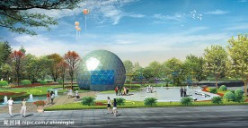 公园广场景观，道路园林景观