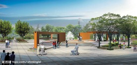 公园广场景观，道路园林景观