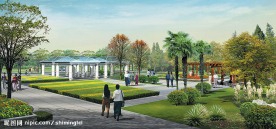 公园广场景观，道路园林景观