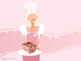 制作糕点的女孩