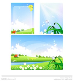 郊外风光矢量素材