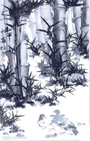 竹子水墨画