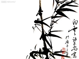 竹子水墨画