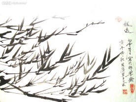 竹子水墨画