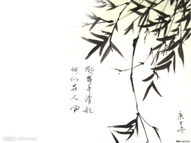 竹子水墨画