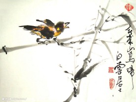 竹子水墨画