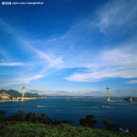香港城市素材，香港海边景色