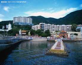 香港城市素材，香港海边景色