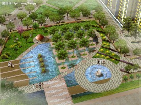 太原彭村小区绿化效果图