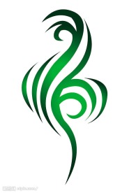 绿色花纹边框
