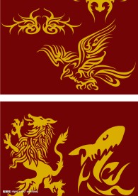 金色花纹(矢量的)