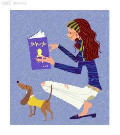 可爱少女矢量素材