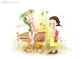 儿童友谊插画系列