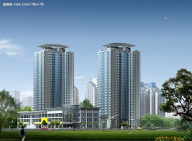 房地产景观设计PS分层建筑
