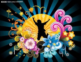 缤纷的世界矢量素材