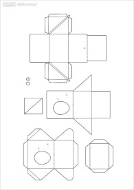 138款包装盒展开矢量图
