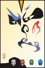 京剧脸谱海报广告招贴