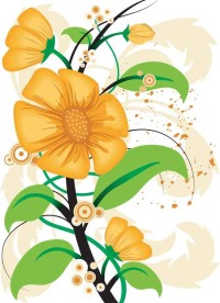 手绘花朵花纹矢量素材
