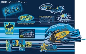 冲浪运动人物素材