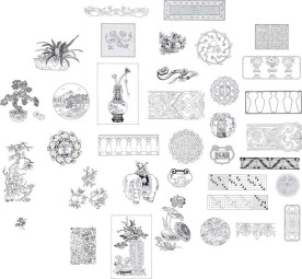 传统花纹图案吉祥图腾传统花纹古典纹理