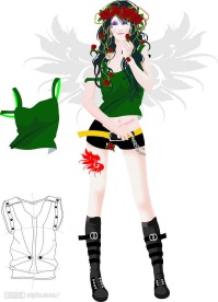 矢量美女 矢量衣服