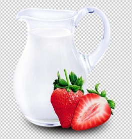 草莓牛奶杯子