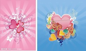 精美心形花纹