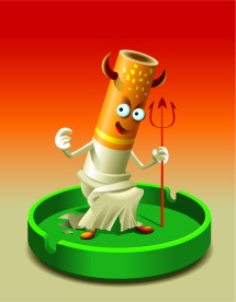 矢量魔鬼香烟盒