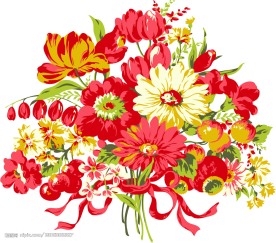 红色花纹
