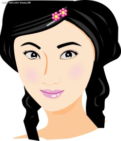 漂亮美眉矢量图