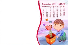 2009台历照片模版男孩12月