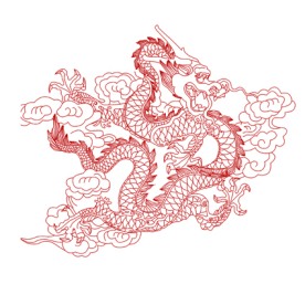 PSD龙纹图分层