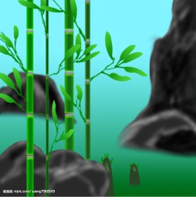 竹子 山水
